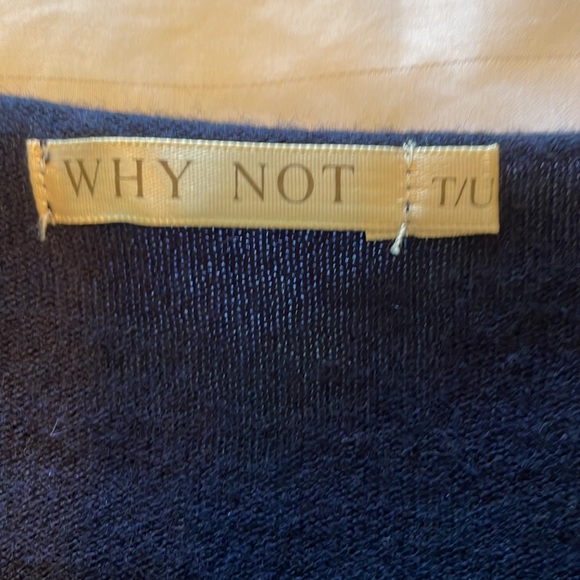 Why Not V Neck Navy Sweater Size XL - Picture 3 of 7